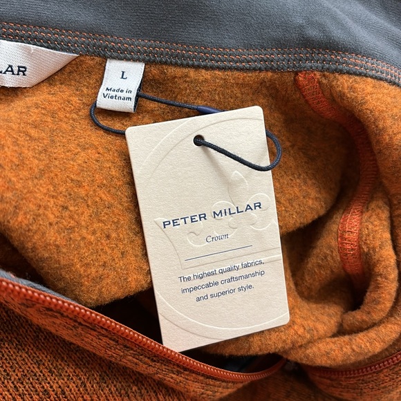NWT Peter Millar Crown Men's Sweater Fleece Quarter Zip Large - Picture 14 of 15